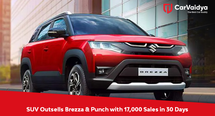 SUV Outsells Brezza & Punch with 17,000 Sales in 30 Days