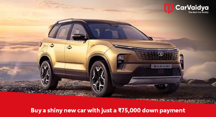 Buy a shiny new car with just a ₹75,000 down payment