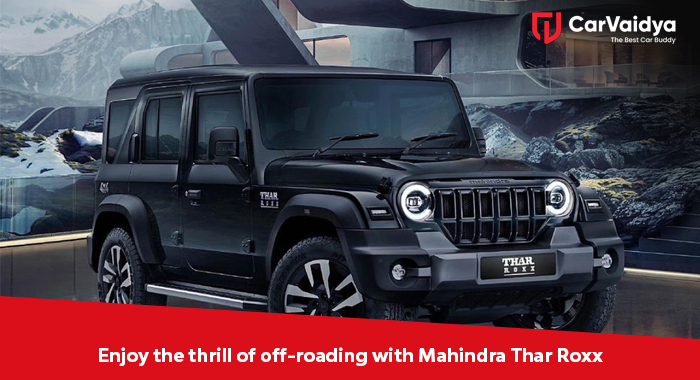 Enjoy the thrill of off-roading with Mahindra Thar Roxx.