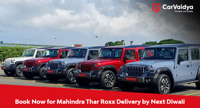 Book Now for Mahindra Thar Roxx Delivery by Next Diwali 