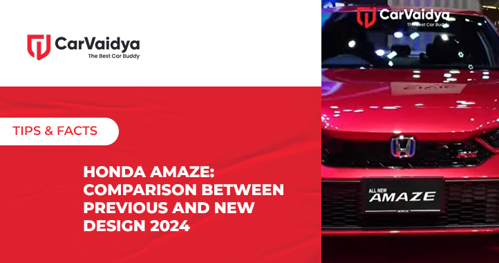 Honda Amaze: Comparison between previous and new design 2024 